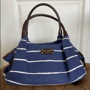 Kate Spade Stevie Canvas Stripe Stevie Tote